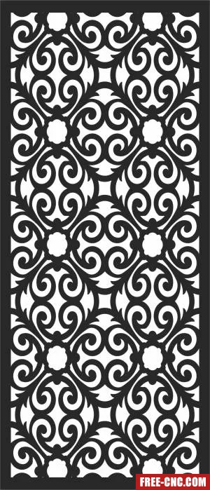 Pattern door wall door decorative wall screen - Free dxf files ready to cut