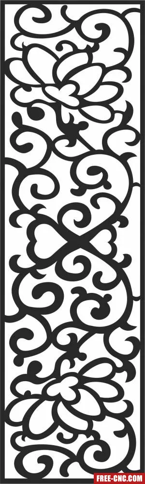Wall pattern screen door pattern door decorative - Download free dxf for cnc plasma cutting
