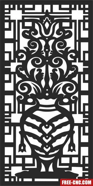 Wall screen decorative door - Free dxf download