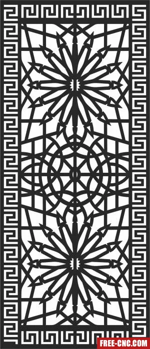 Pattern door screen decorative - Download free dxf for cnc plasma cutting