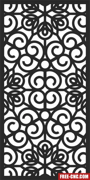 Screen pattern decorative door - Download free dxf for cnc plasma cutting Screen pattern decorative door - Download free dxf for cnc plasma cutting