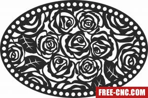 Flowers wall decor - Free dxf for laser cutting and plasma