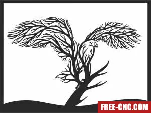 Eagle tree branches clipart - Free dxf for laser cutting and plasma