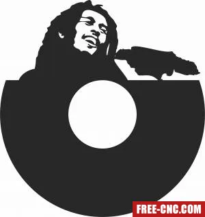 Bob marley wall clock - Download free dxf for cnc plasma cutting