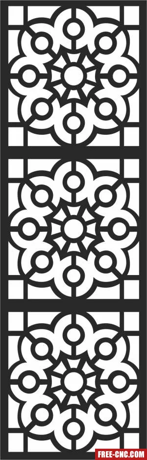 Screen decorative pattern wall - Free dxf for laser cutting and plasma