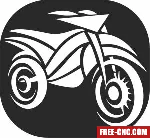 Motorcycle clipart - Download free dxf for cnc plasma cutting