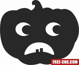 Halloween pampking silhouette - Free dxf download