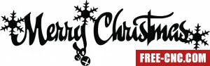 Merry christmas wall sign - free dxf download