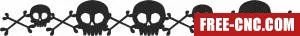 Halloween skulls clipart - Download free dxf for cnc plasma cutting