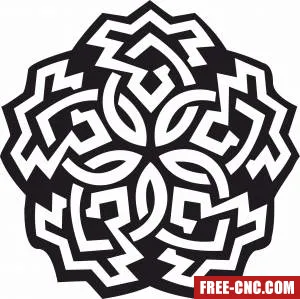 Mandala wall art clipart - Free dxf for laser cutting and plasma