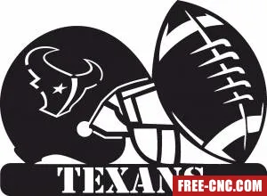 Houston texans nfl helmet logo - free dxf download