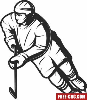 Ice hockey nhl clipart - Download free dxf for cnc plasma cutting