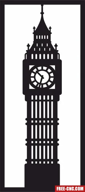 England london big ben - Free dxf for laser cutting and plasma