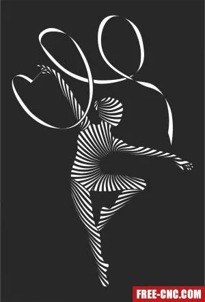 Ballet dancer clipart design - Free dxf files ready to cut