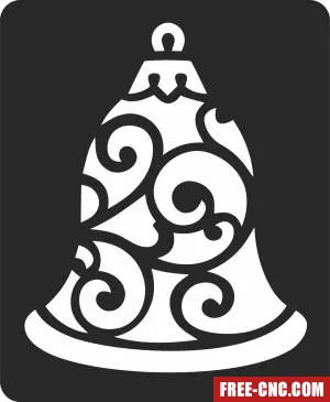 Christmas bell cliparts - Download free dxf for cnc plasma cutting