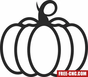 Pumpkin halloween clipart - Free dxf files ready to cut