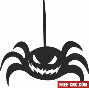 Pumpkin spider halloween art - Download free dxf for cnc plasma cutting