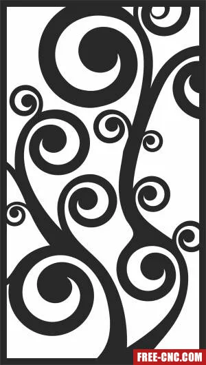 Pattern decorative pattern door screen decorative - Free dxf download