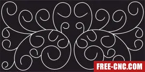 Decorative screen panel pattern - Download free dxf for cnc plasma cutting