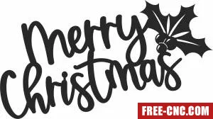 Merry christmas wall decor - Free dxf for laser cutting and plasma