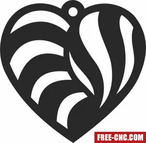 Heart ornament - Free dxf download