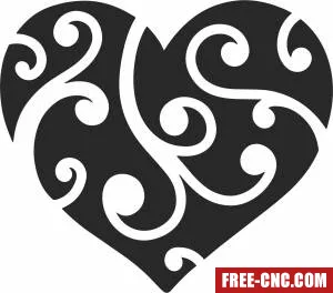 Heart wall decor valentines - Download free dxf for cnc plasma cutting