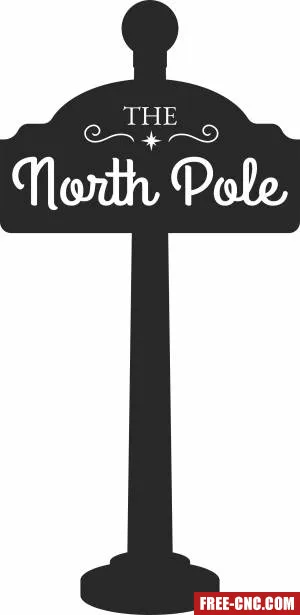 North pole christmas sign - Free dxf download North pole christmas sign - Free dxf download