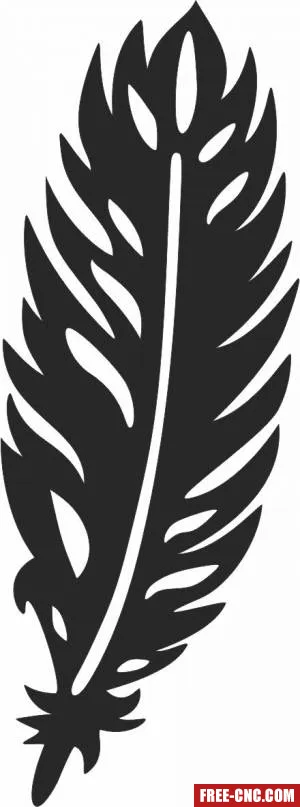 Feather decor sign - Free dxf download