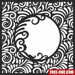 Pattern door decorative - Free dxf files ready to cut