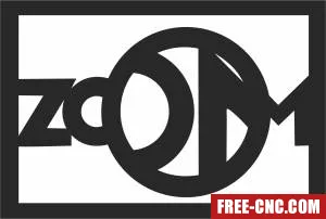 Zoom wall sign - Free dxf for laser cutting and plasma