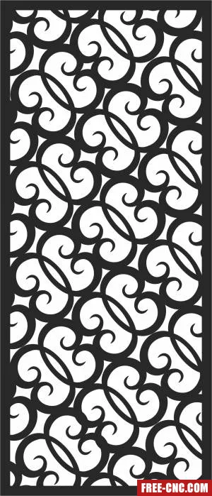 Wall pattern door wall pattern decorative - Free dxf for laser cutting and plasma