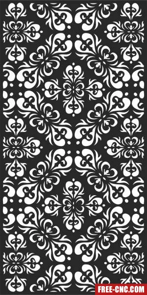 Decorative panel door butterfly pattern - Free dxf for laser cutting and plasma