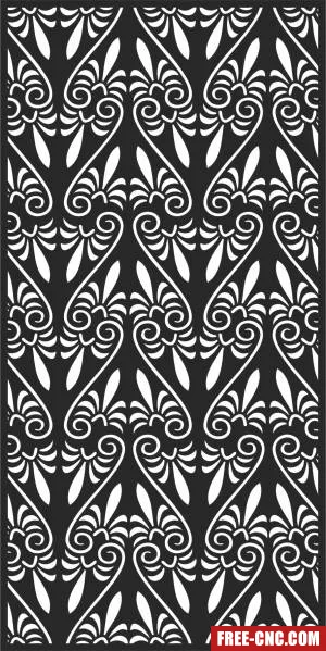 Wall screen decorative door pattern door screen - Free dxf files ready to cut