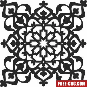 Flower wall pattern - Download free dxf for cnc plasma cutting