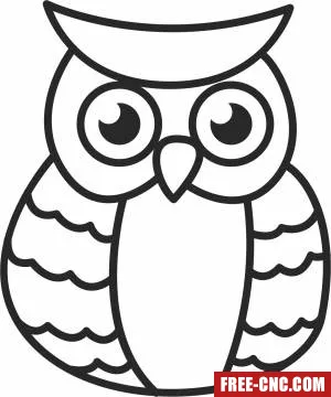 Owl wall art - Free dxf download