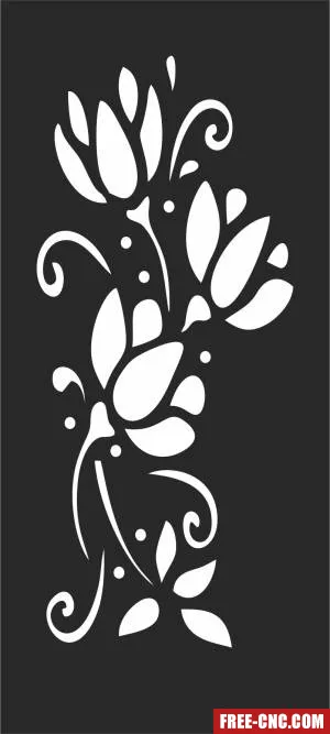 Decorative pattern wall pattern screen door - Free dxf for laser cutting and plasma