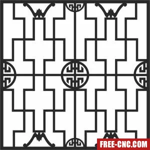 Door decorative pattern decorative wall pattern door - Free dxf files ready to cut