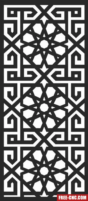 Decorative wall door wall - Free dxf files ready to cut