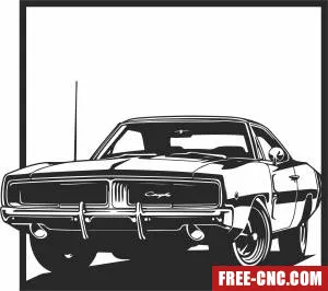 Dodge car cliparts - Download free dxf for cnc plasma cutting