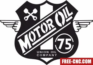 Motor oil union logo wakefield retro sign - Free dxf files ready to cut