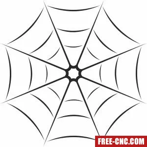 Spider web halloween clipart - Free dxf download