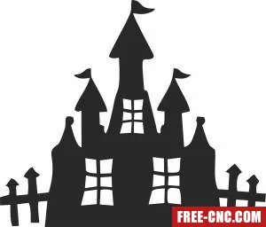 Holloween scary house - Free dxf files ready to cut
