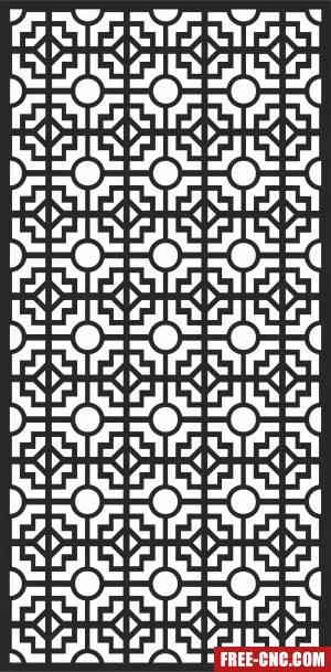 Decorative door pattern - Free dxf download