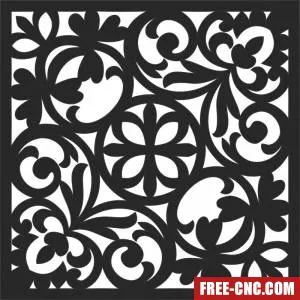 Wall sign decorative floral decor - free dxf download Wall sign decorative floral decor - free dxf download