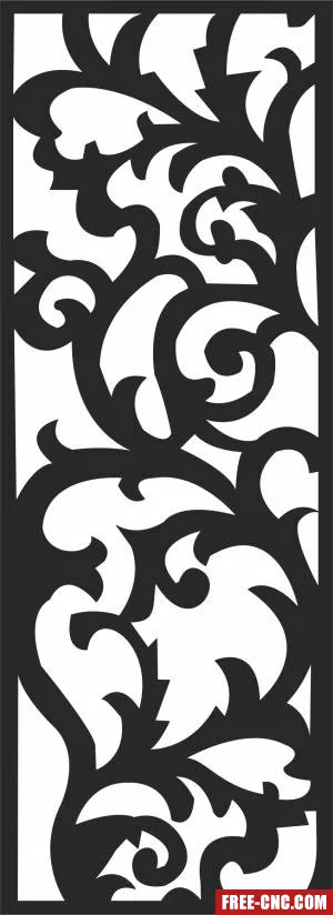 Door pattern screen decorative wall decorative - Free dxf for laser cutting and plasma
