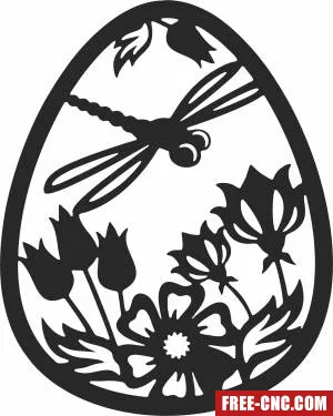 Easter egg decorating with flowers - Download free dxf for cnc plasma cutting