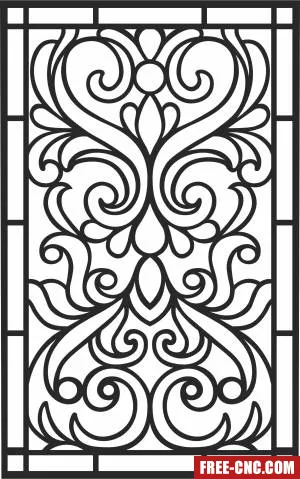 Screen pattern wall pattern wall door screen - Download free dxf for cnc plasma cutting