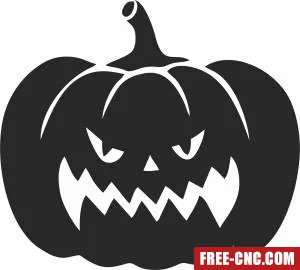 Halloween scary pumpkin - Free dxf download