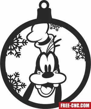 Christmas goofy ball ornament - Download free dxf for cnc plasma cutting