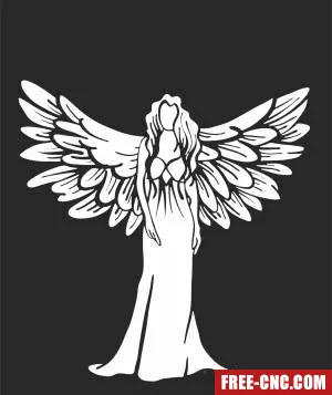 Beautiful fairy angel clipart - Free dxf download